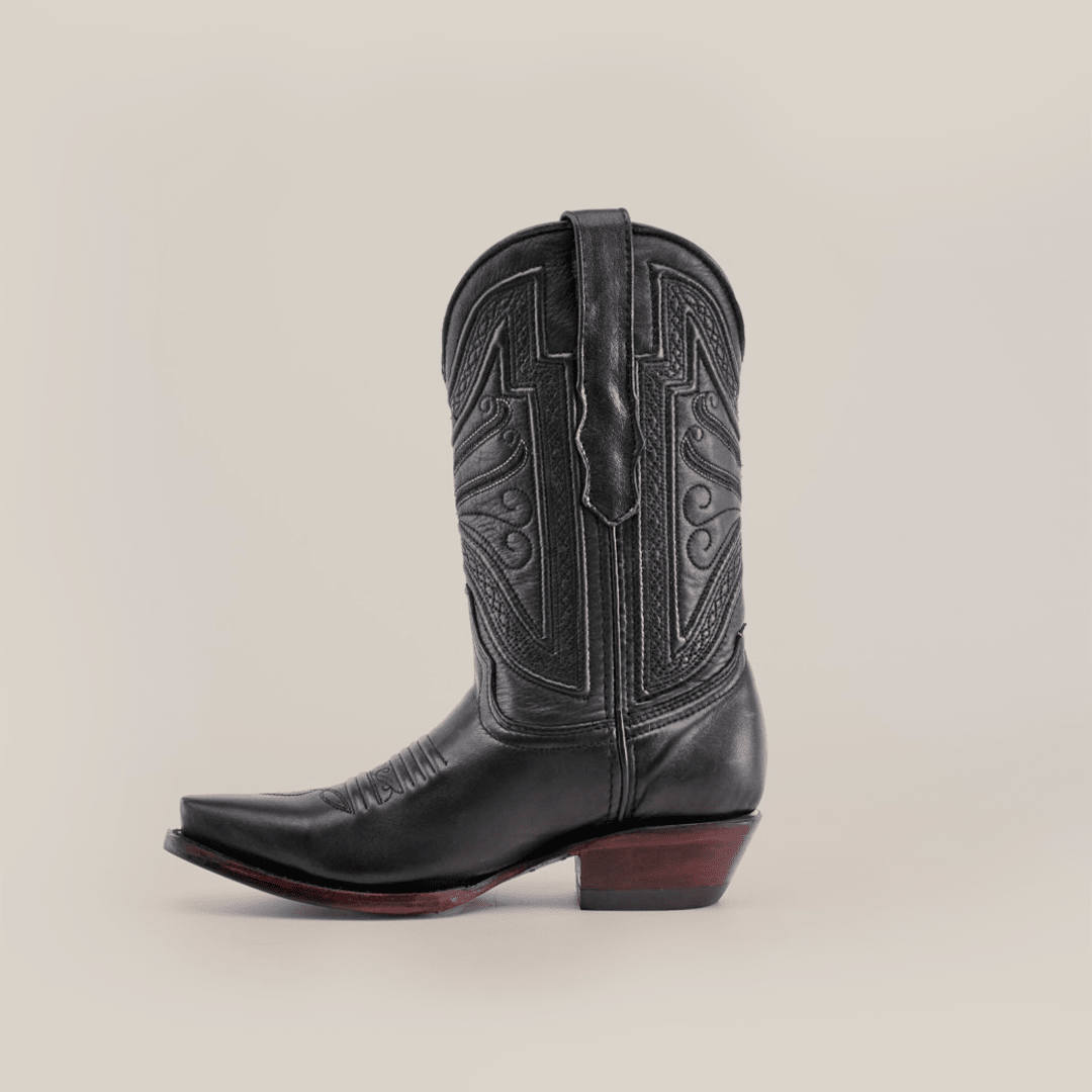 Mestizo Black Short Shaft Boots - Snip Toe (E759) - Gomez Western Wear