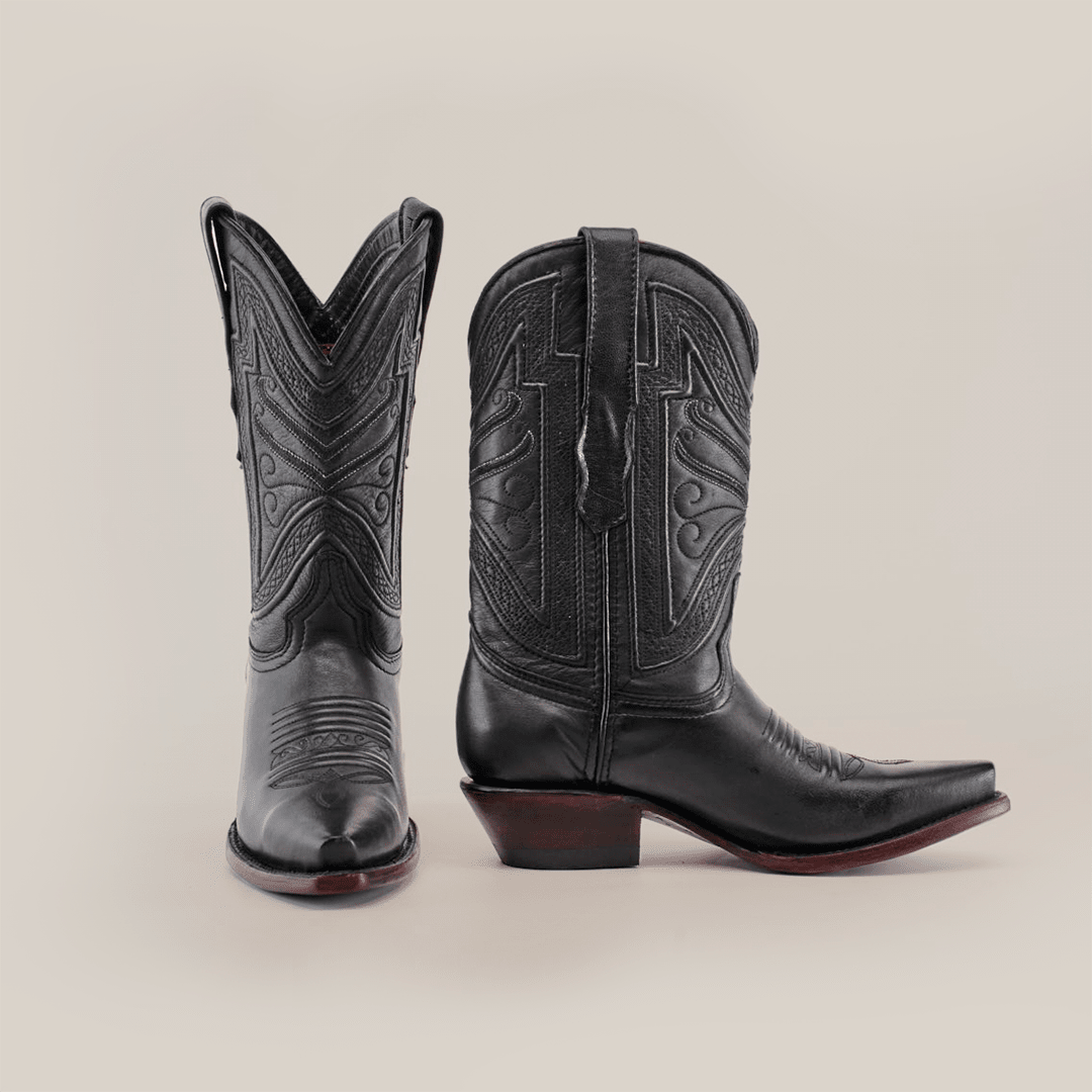 Mestizo Black Short Shaft Boots - Snip Toe (E759) - Gomez Western Wear