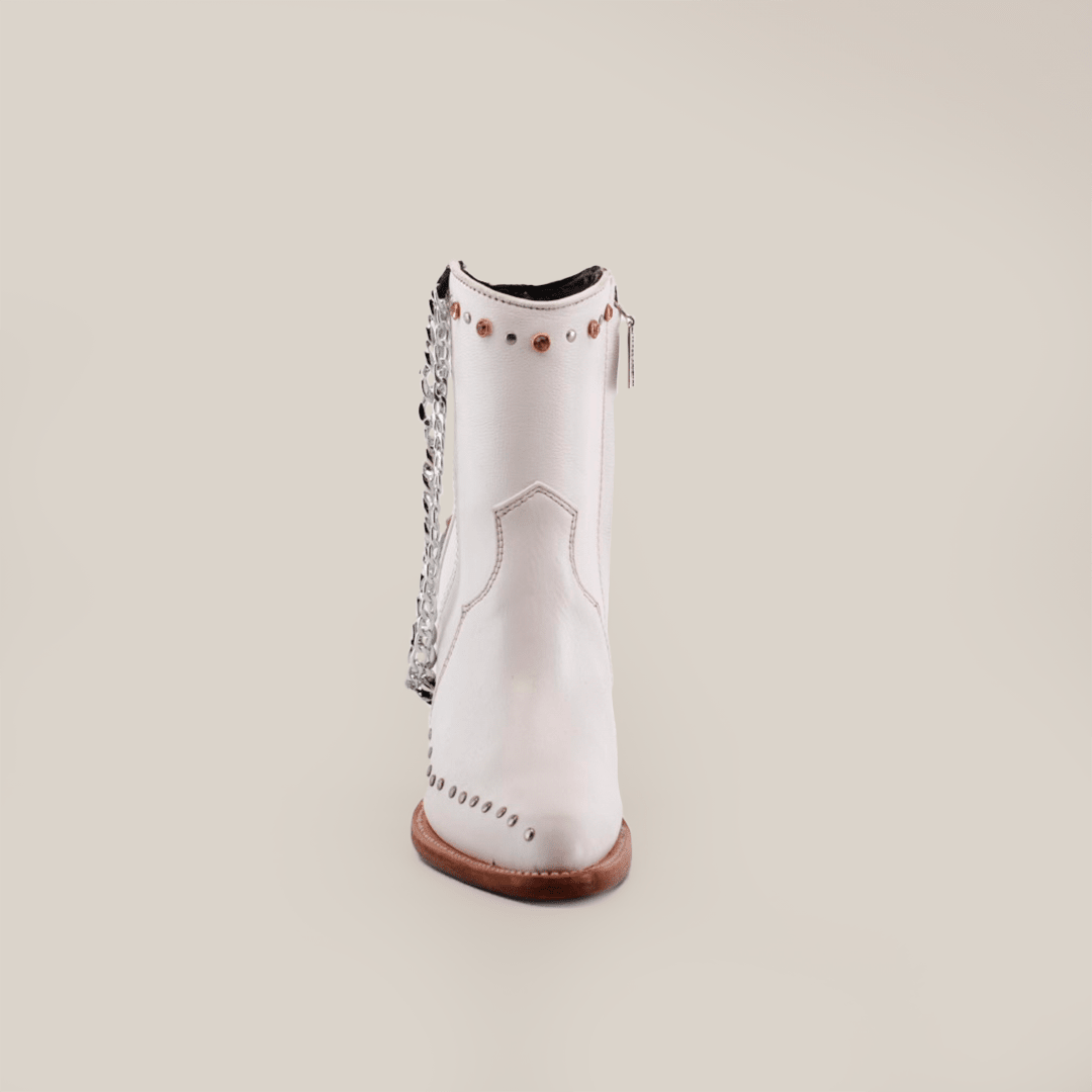 Milan Chains Bootie Frost White - J Toe - Gomez Western Wear