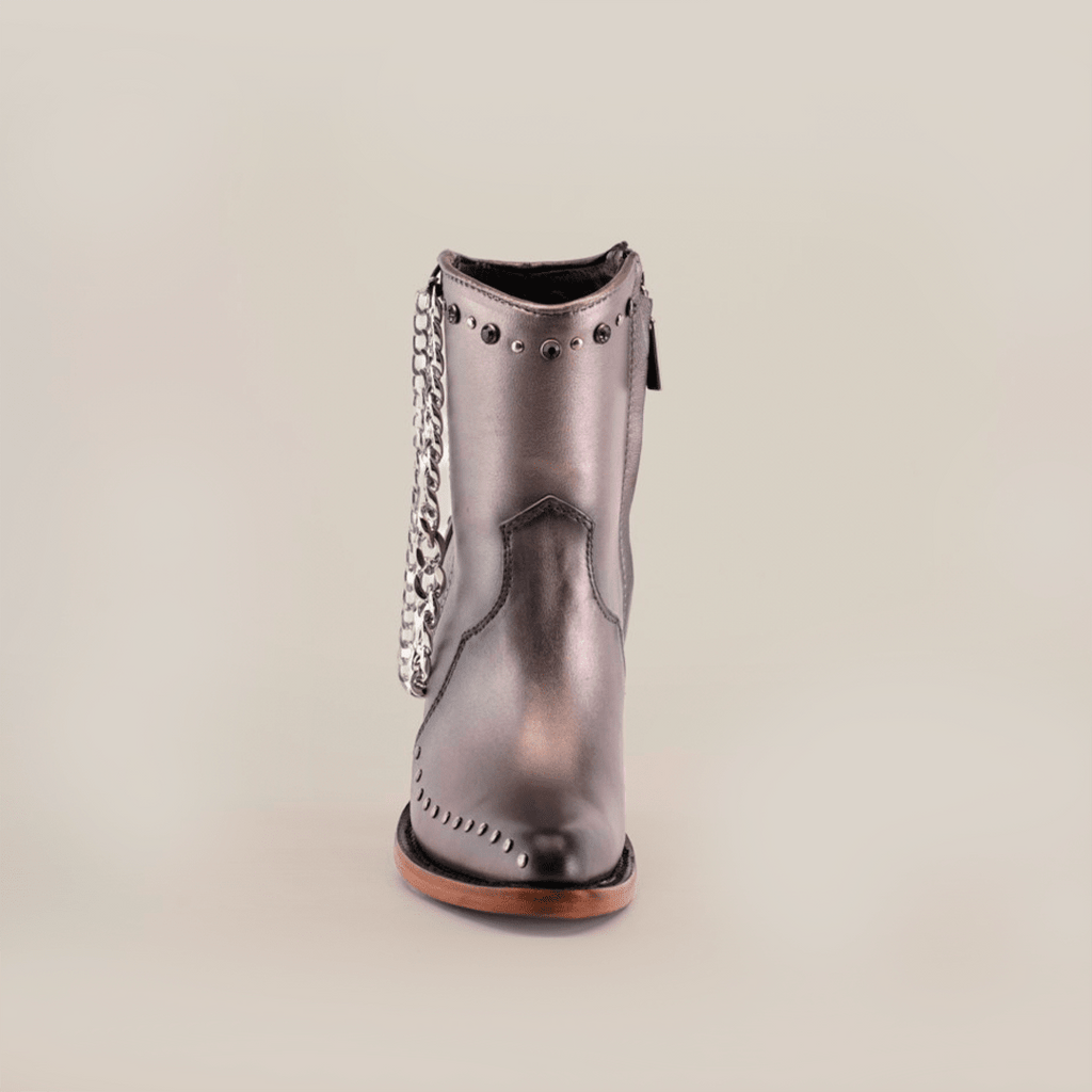 Milan Chains Bootie Silver - J Toe - Gomez Western Wear