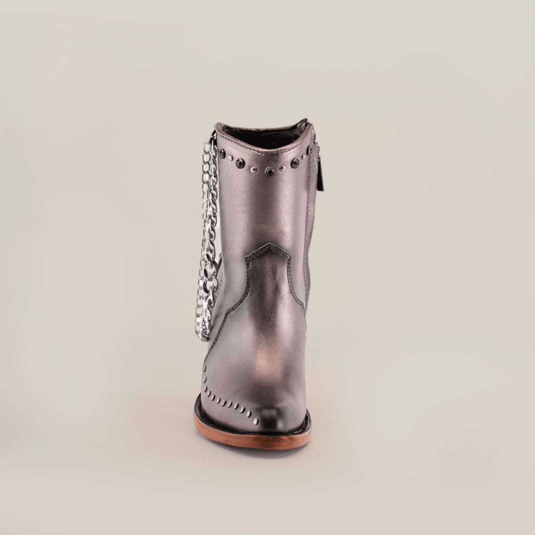 Milan Chains Bootie Silver - J Toe - Gomez Western Wear
