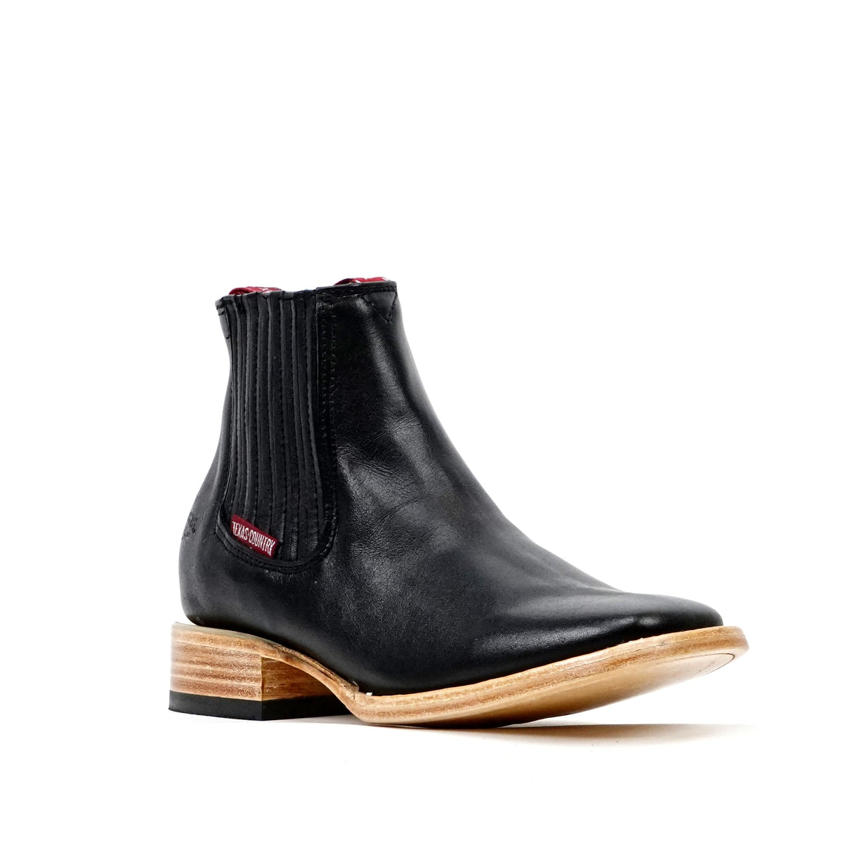 Nappa Black Ankle Boots - Square Toe (E1200) - Gomez Western Wear