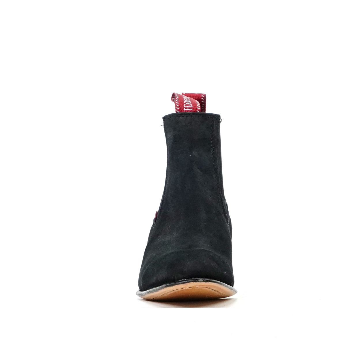 Nubuck Black Ankle Boots - Round Toe (E800) - Gomez Western Wear
