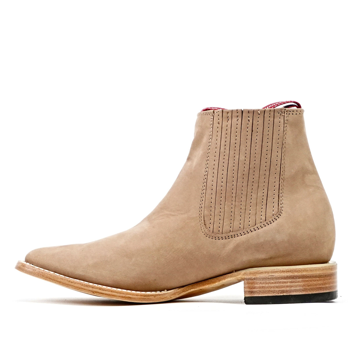 Nubuck Sand Ankle Boots - Square Toe (E1200) - Gomez Western Wear