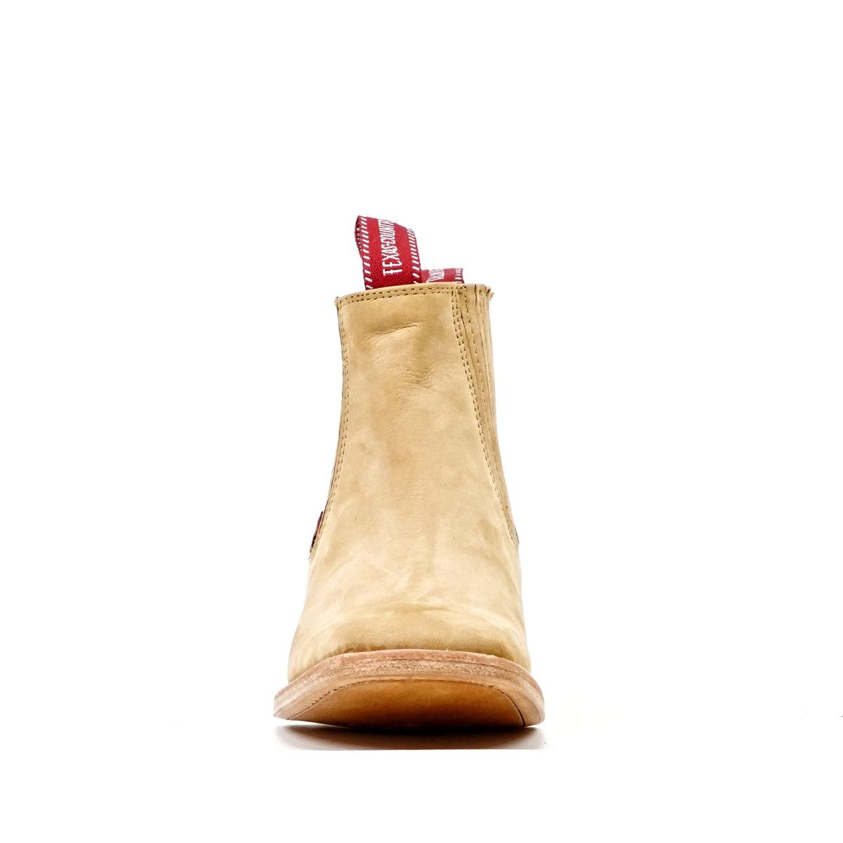 Nubuck Tan Ankle Boots - Square Toe (E1200) - Gomez Western Wear