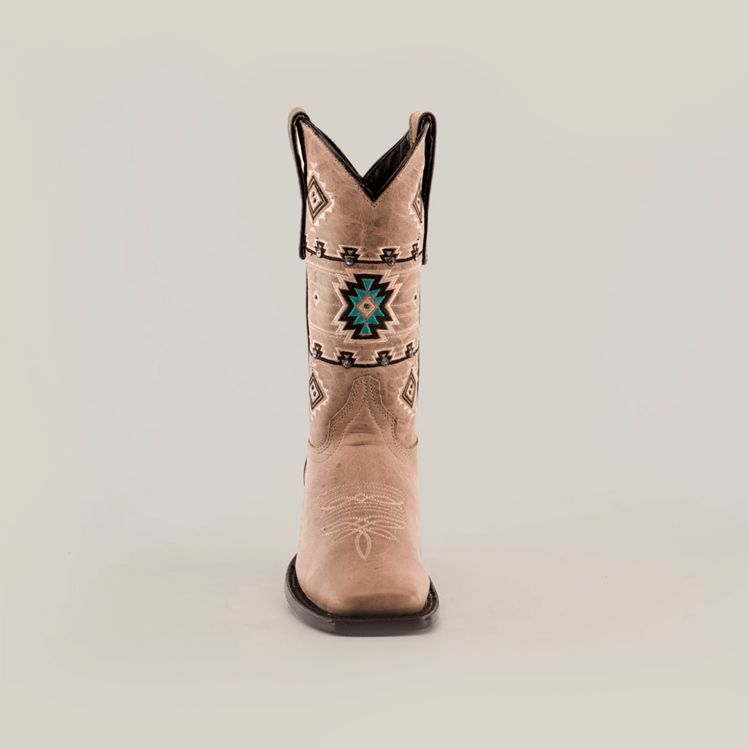 Palles - Siberia Fawn Cowgirl Boots - Short Shaft - Square Toe (E791) - Gomez Western Wear
