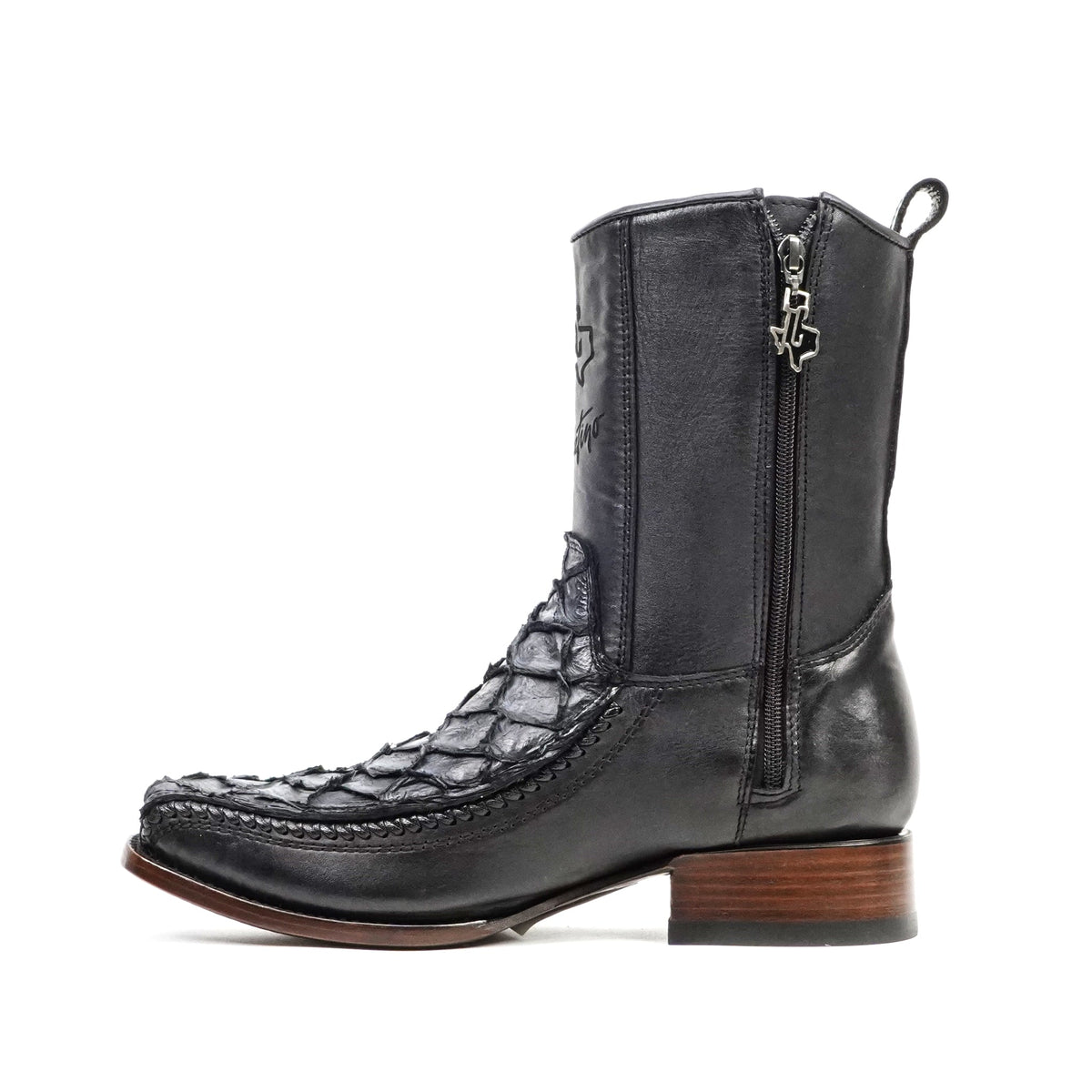 Pirarucu Fish Newspaper Short Boots - Narrow Square Toe - Gomez Western Wear