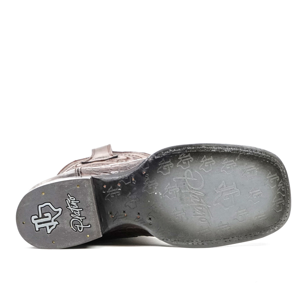 Platinum Alligator Lower Belly Boots - Tobacco - Square Toe - Gomez Western Wear