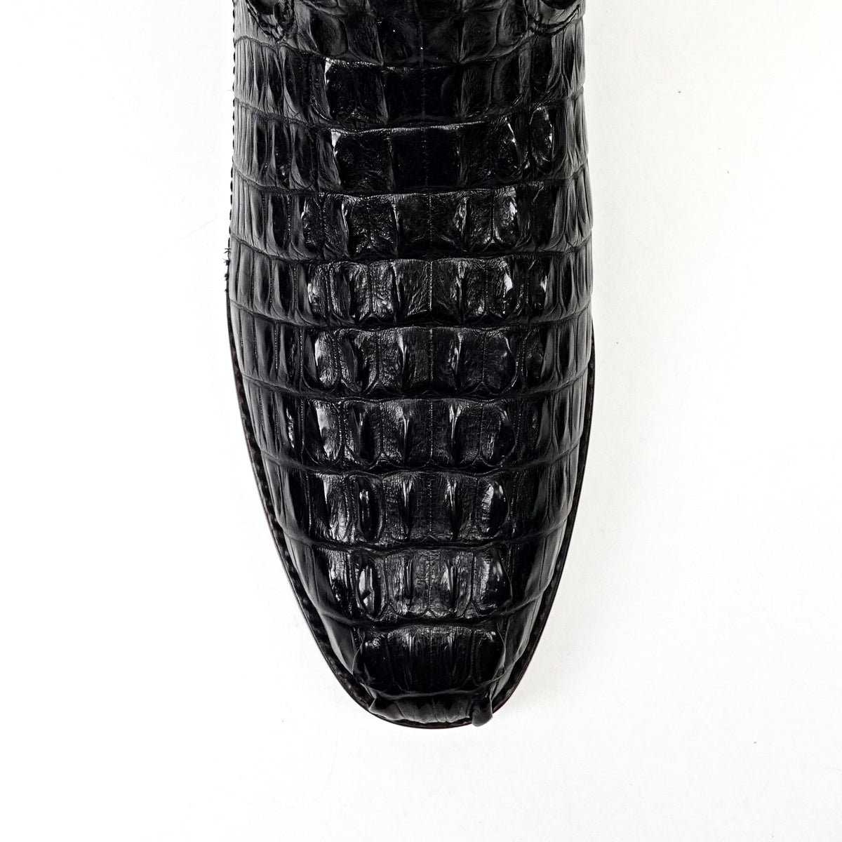 Platinum Rhodes Nile Crocodile Tail Boots - Black - Roper Toe - Gomez Western Wear