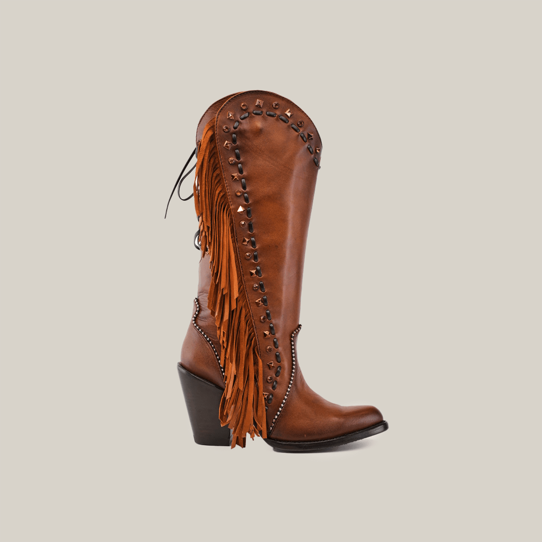 Praga Dark Honey Tall Shaft Boots - J Toe - Gomez Western Wear