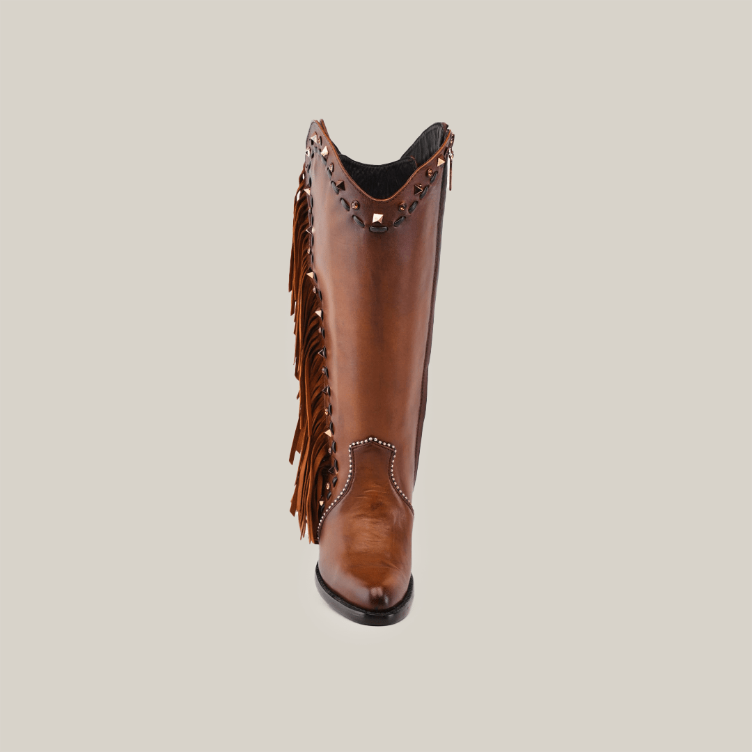 Praga Dark Honey Tall Shaft Boots - J Toe - Gomez Western Wear
