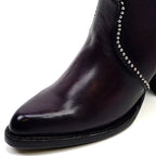 Praga Fringe Wine Tall Shaft Boots - J Toe - Gomez Western Wear
