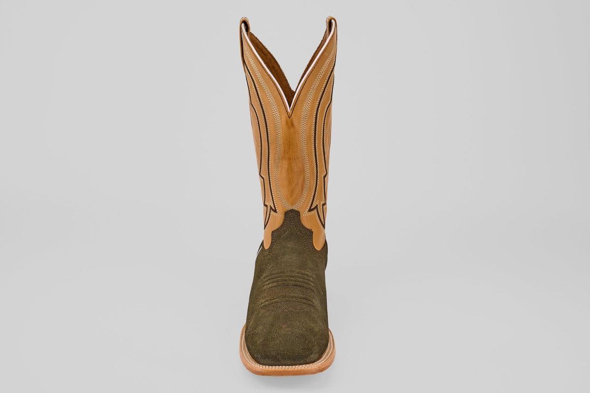 Prime Suede Green Olive - Square Toe - Gomez Western Wear