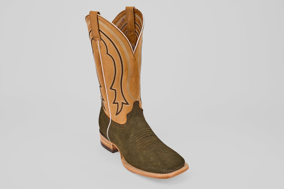 Prime Suede Green Olive - Square Toe - Gomez Western Wear