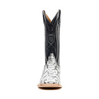 Python Natural Cowboy Boots - Embossed Leather - Square Toe (E913) - Gomez Western Wear