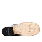 Python Natural Cowboy Boots - Embossed Leather - Square Toe (E913) - Gomez Western Wear