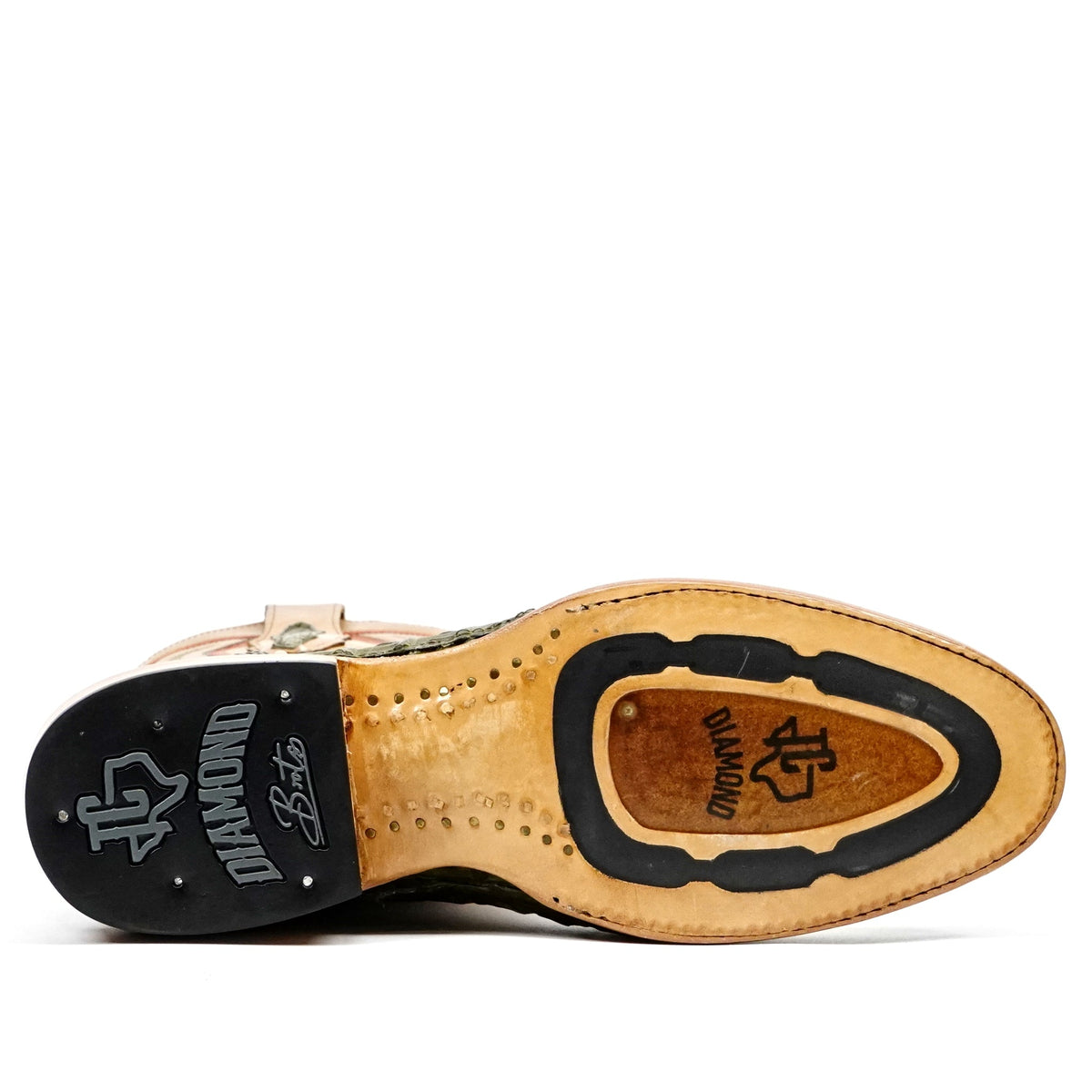 Ranger Caiman Belly Boots - Agave - Roper Toe - Gomez Western Wear