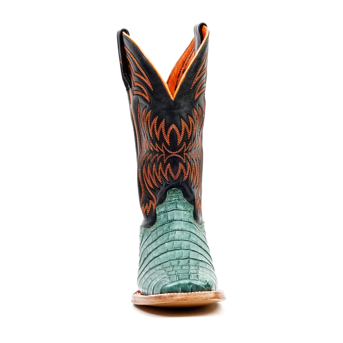Ranger Caiman Belly Boots - Jade - Square Toe - Gomez Western Wear