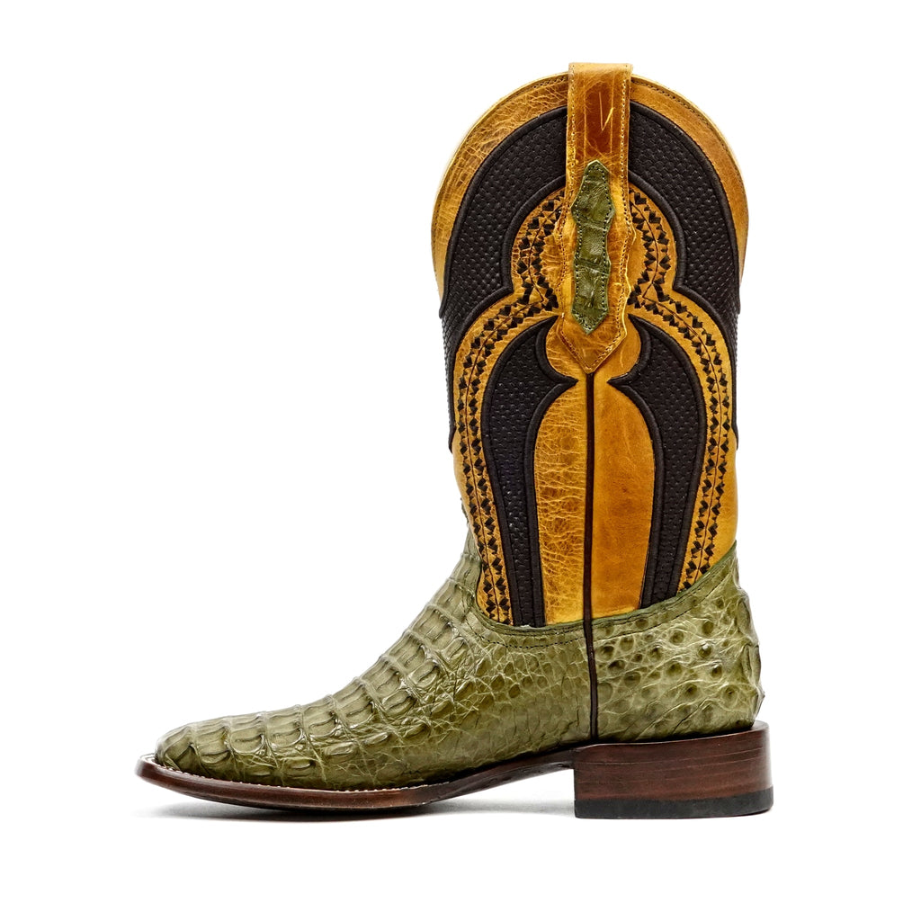 Ranger Caiman Hornback Boots - Agave - Square Toe - Gomez Western Wear