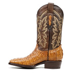 Rhodes Caiman Tail Boots - Honey - Cutter Toe - Gomez Western Wear