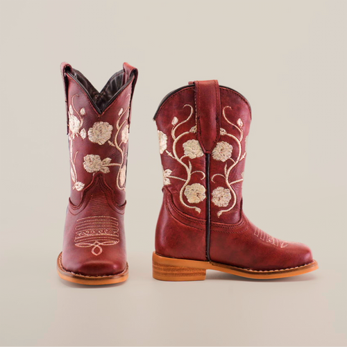 Jatziry Cogñac - Square Toe - Kids Boots