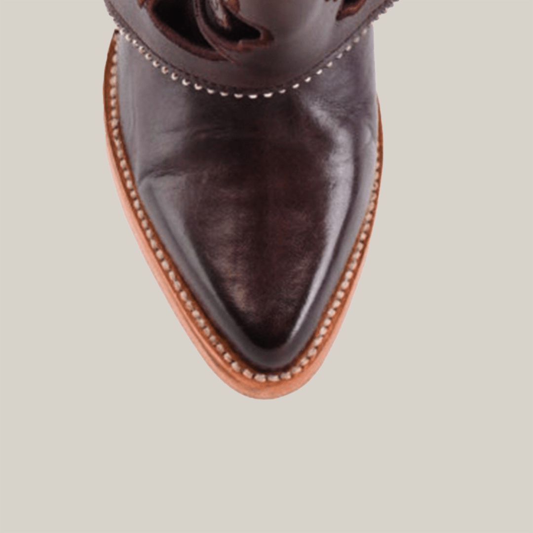 Roma Flowers Tall Shaft Chocolate - J Toe - Gomez Western Wear