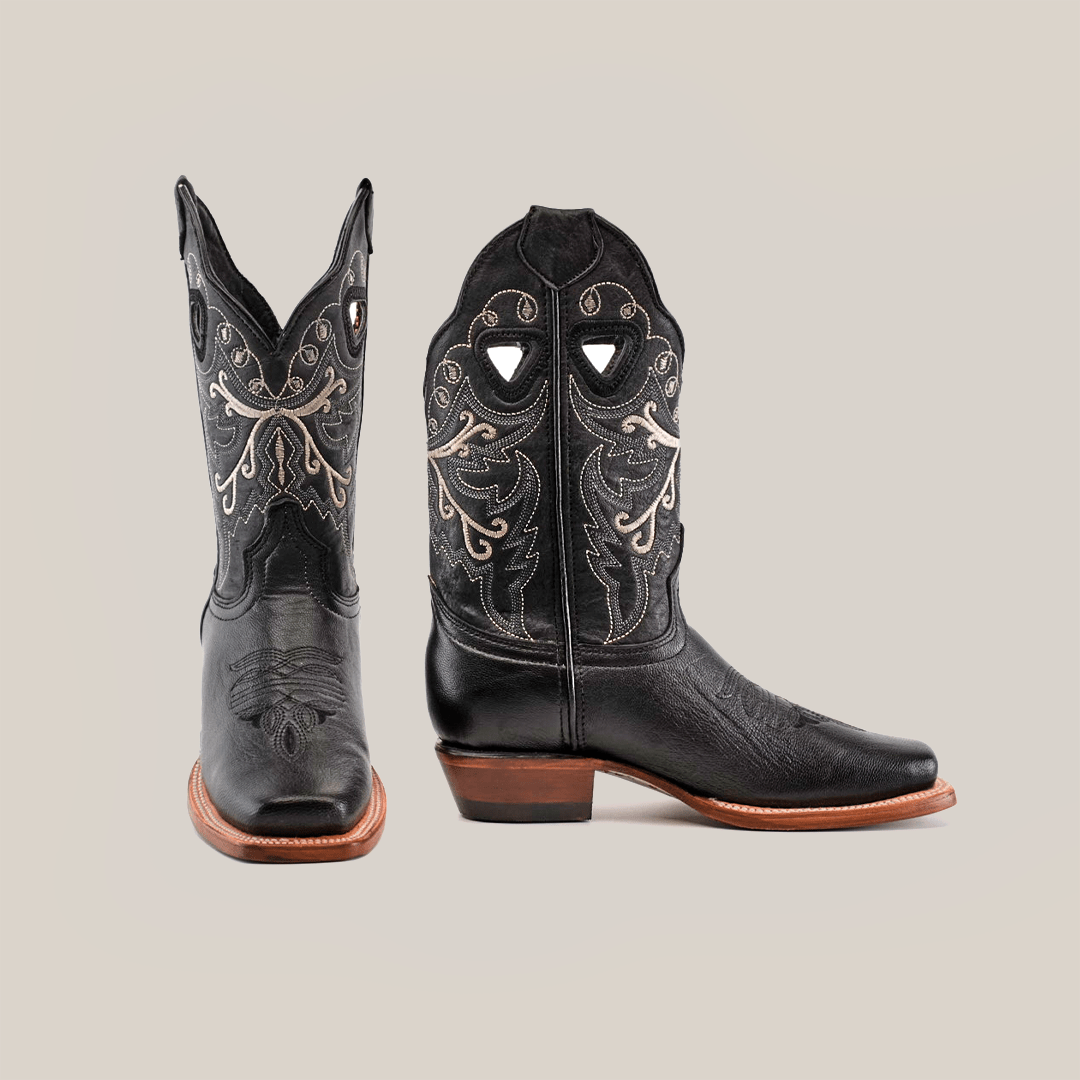 Rush - Black Short Shaft Boots - Narrow Square Toe (E316) - Gomez Western Wear
