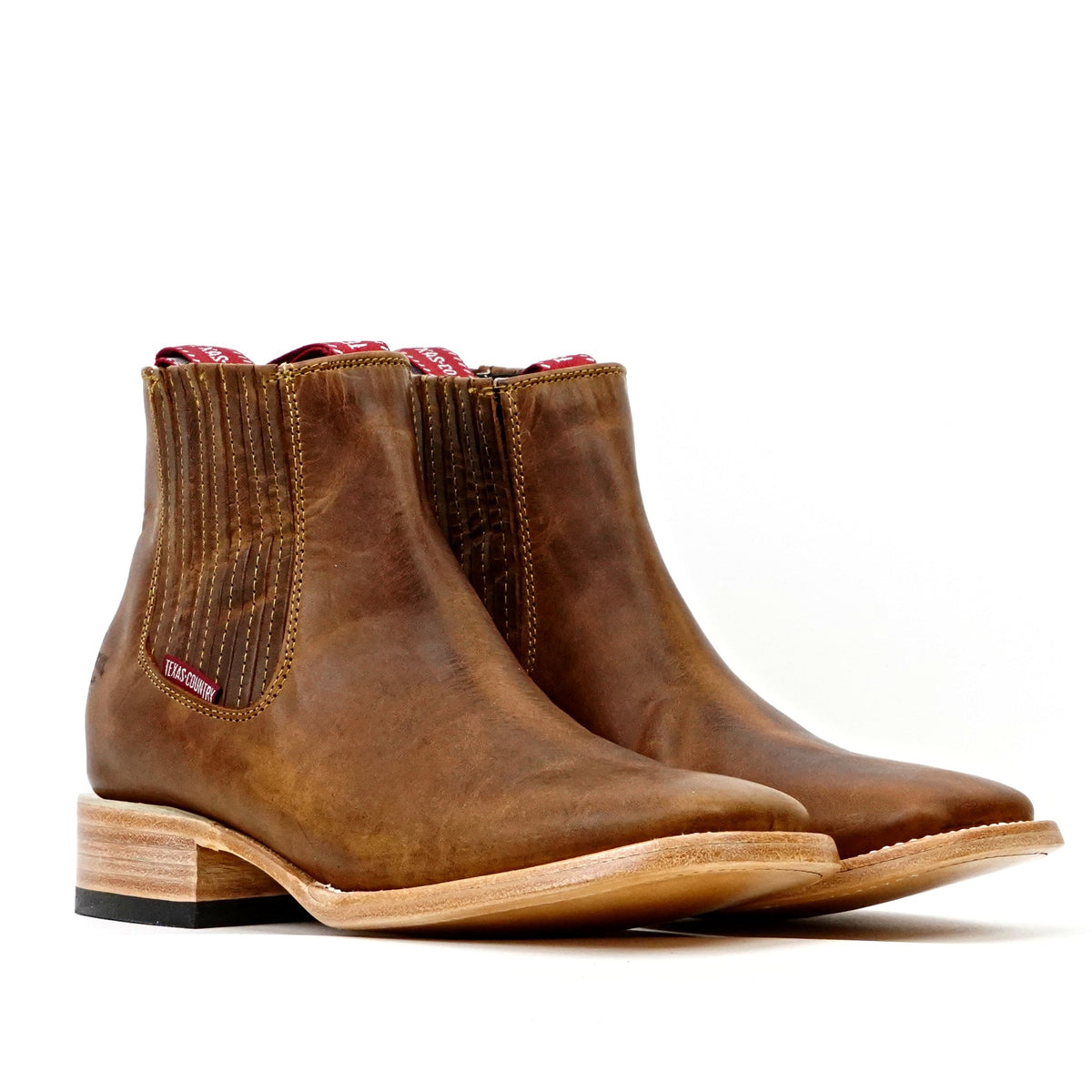 Rustic Honey Ankle Boots - Square Toe (E1200) - Gomez Western Wear