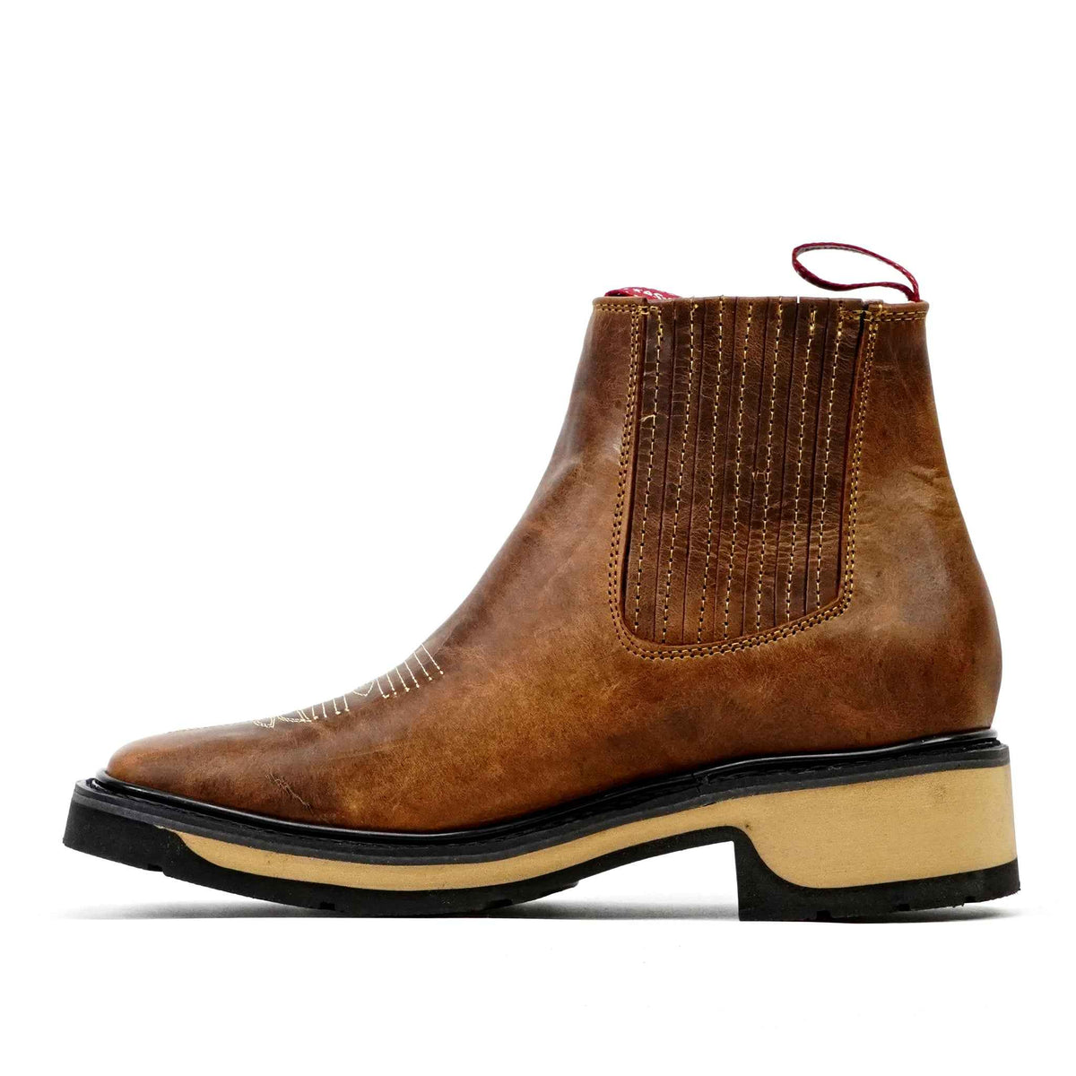 Rustic Honey Double Density Sole Ankle Boots - Square Toe (E1200) - Gomez Western Wear