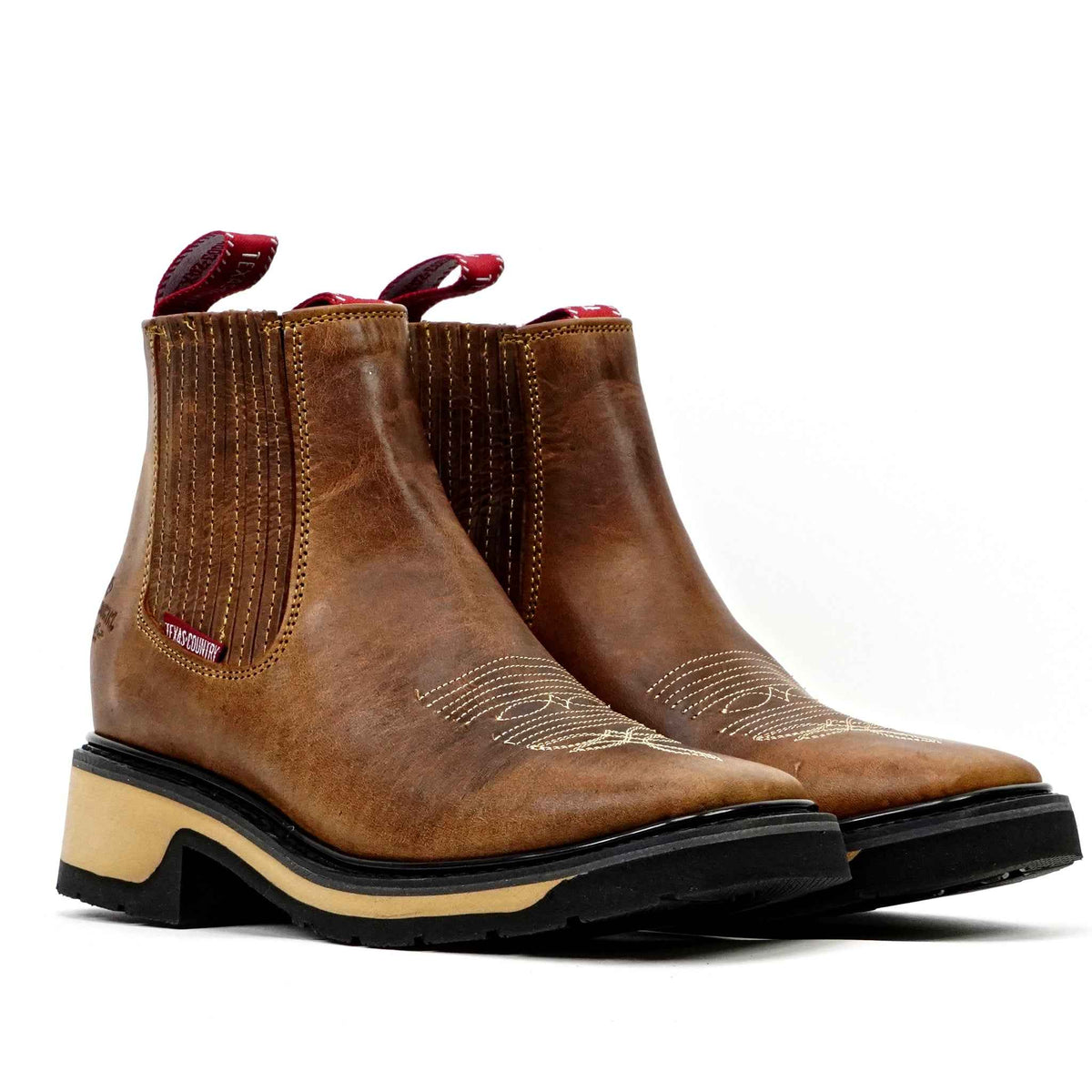 Rustic Honey Double Density Sole Ankle Boots - Square Toe (E1200) - Gomez Western Wear