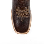 Shrunken Calf Brown Cowboy Boots - Square Toe (TS083) - Gomez Western Wear