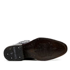 Snake Black Cowboy Boots - Embossed Leather - Roper Toe (E952) - Gomez Western Wear