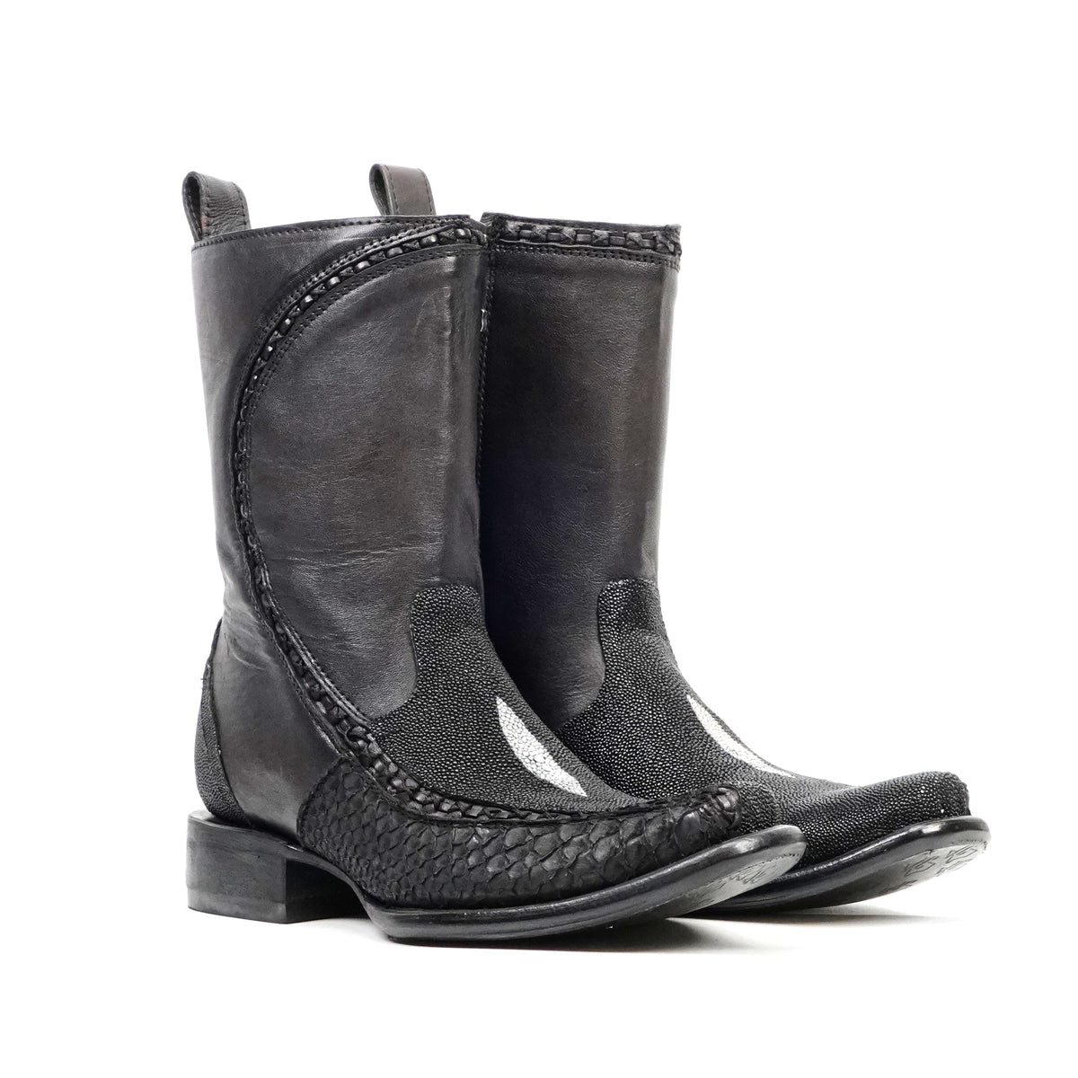 Stingray & Python Short Boots - Narrow Square Toe - Gomez Western Wear