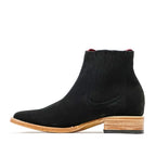 Suede Nubuck Black Ankle Boots - Square Toe (E1200) - Gomez Western Wear