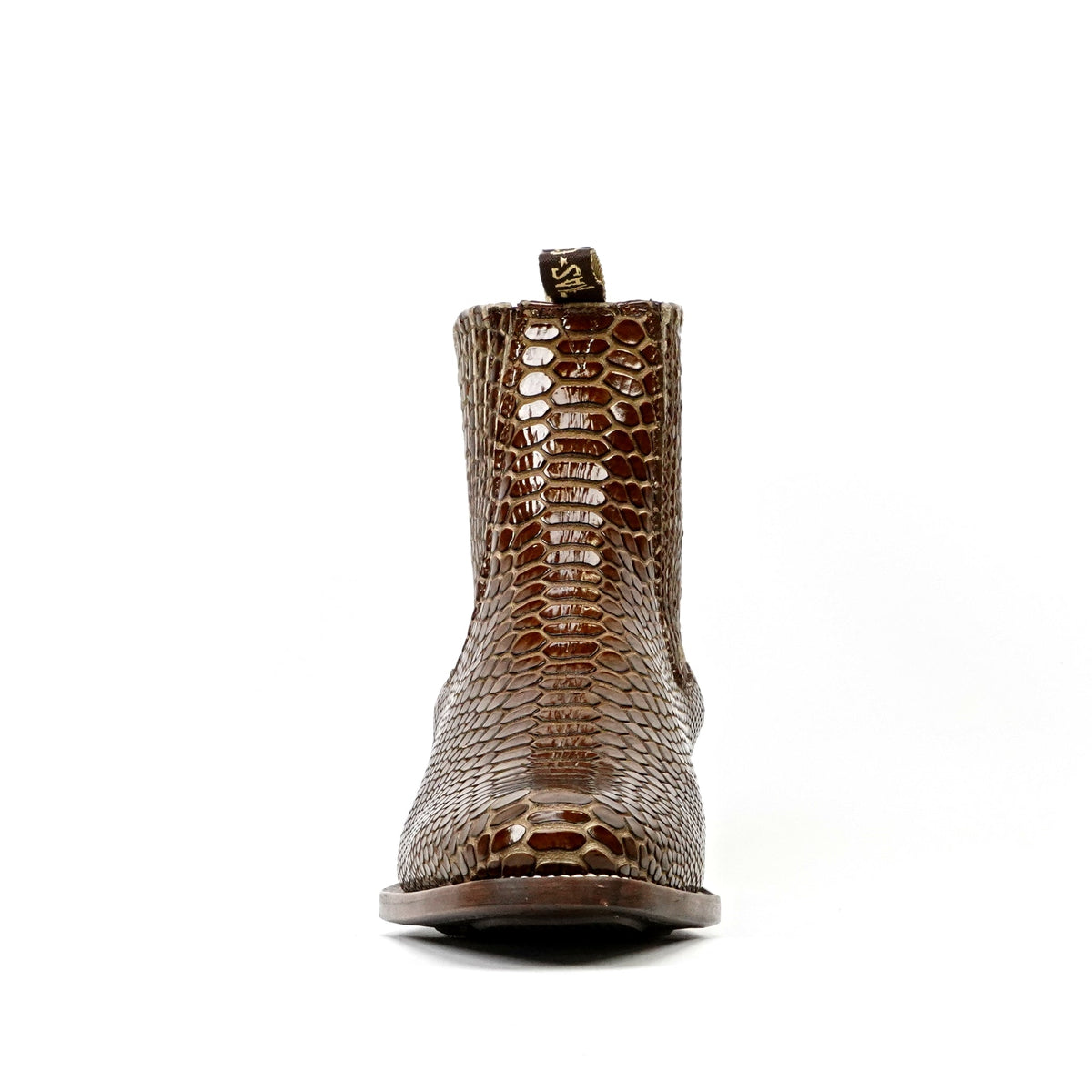 Tamarind Snake Ankle Boots - Embossed Leather - Roper Toe (E946) - Gomez Western Wear