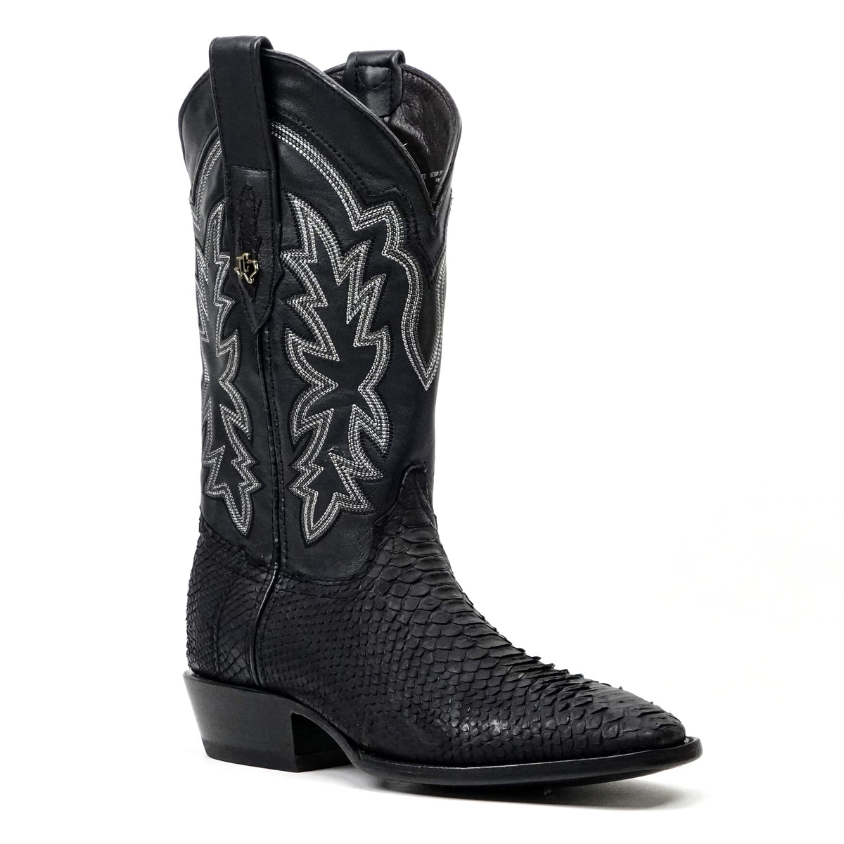 Tanner Python Boots - Black - Cutter Toe (PN26) - Gomez Western Wear
