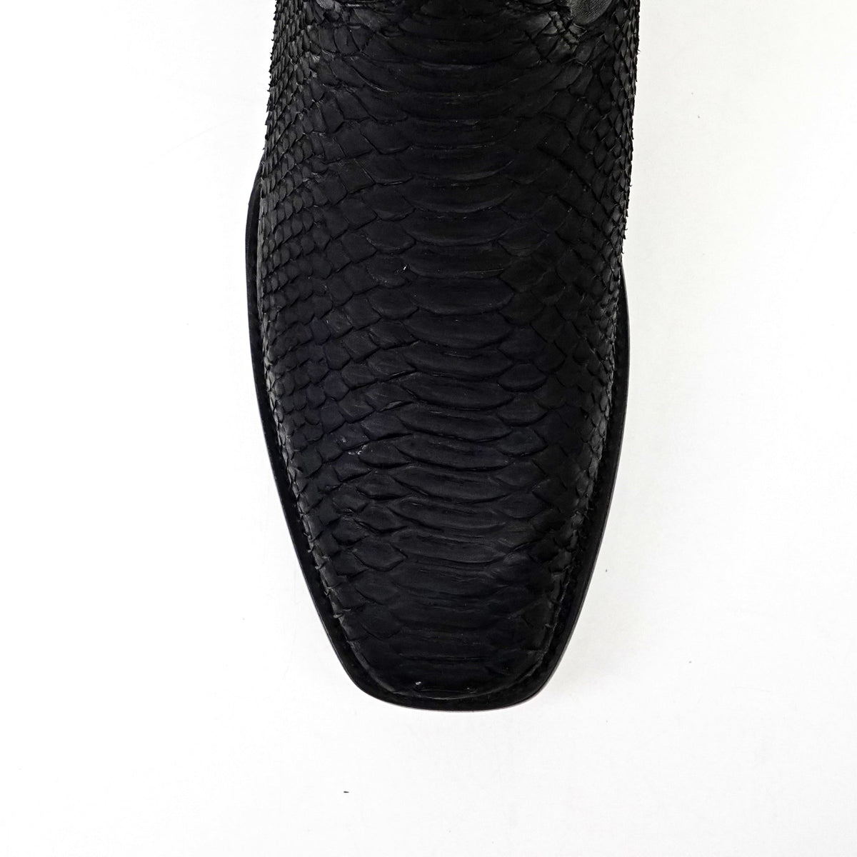 Tanner Python Boots - Black - Cutter Toe (PN26) - Gomez Western Wear