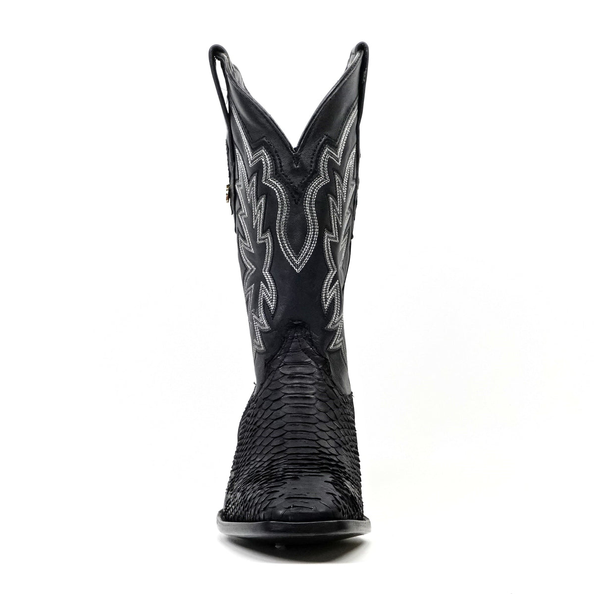Tanner Python Boots - Black - Cutter Toe (PN26) - Gomez Western Wear