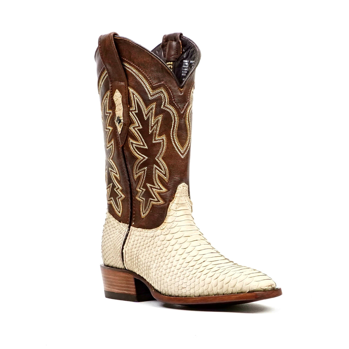 Tanner Python Boots - Cappuccino - Cutter Toe (PN26) - Gomez Western Wear