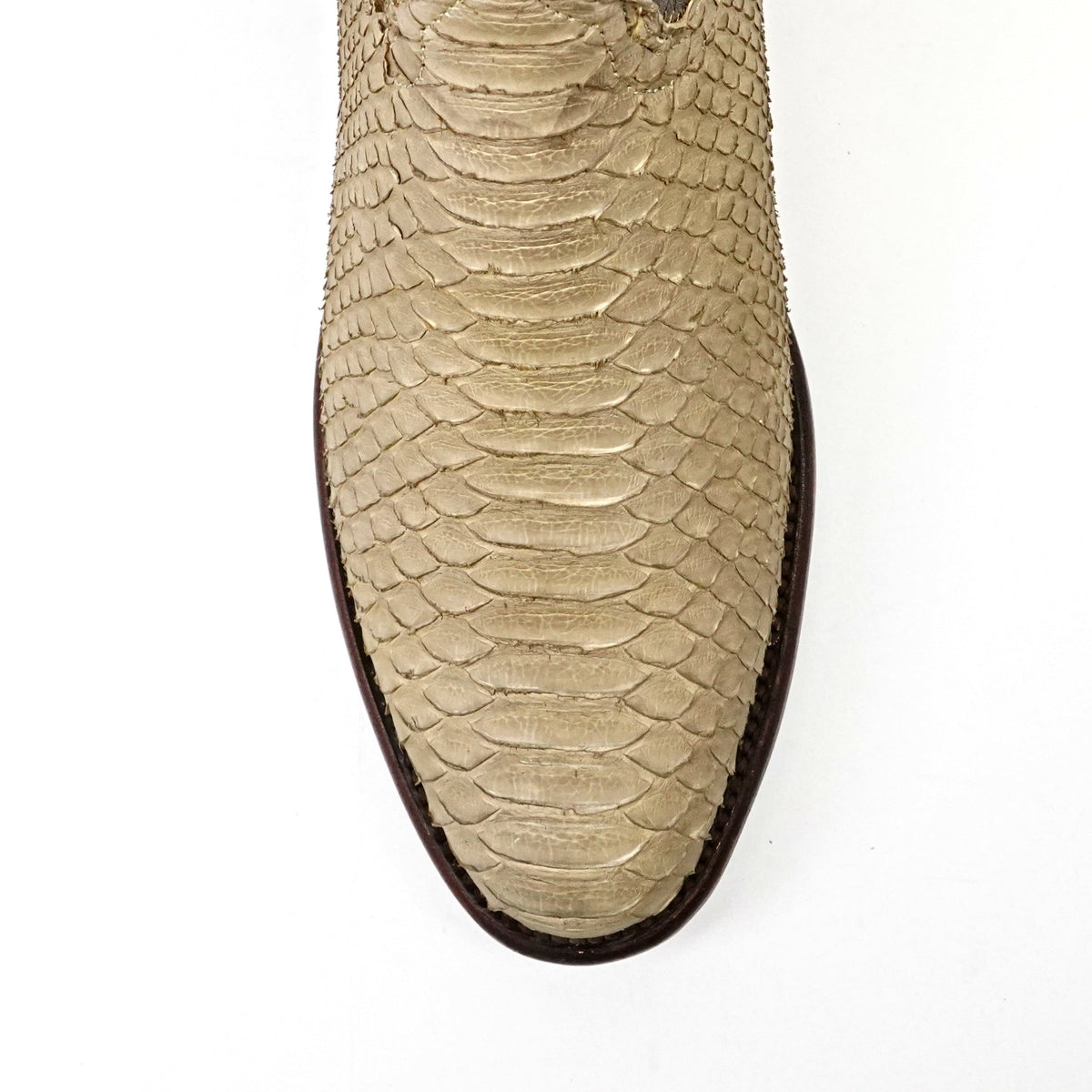 Tanner Python Boots - Cappuccino - Roper Toe (PN240) - Gomez Western Wear