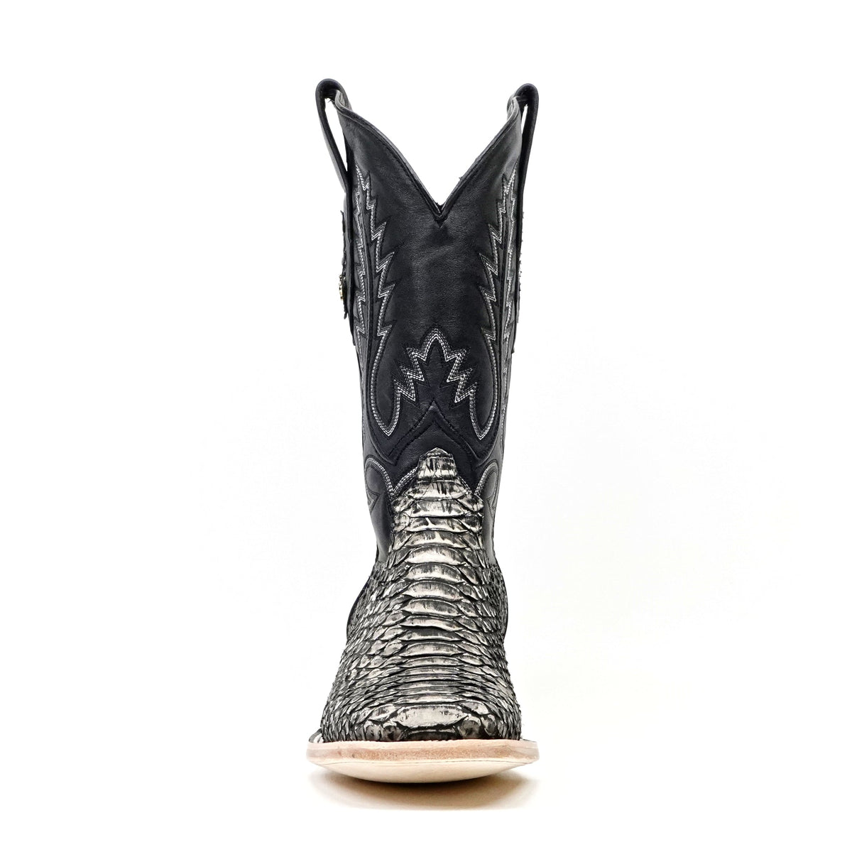 Tanner Python Boots - Gravel Gray - Square Toe (PN30) - Gomez Western Wear