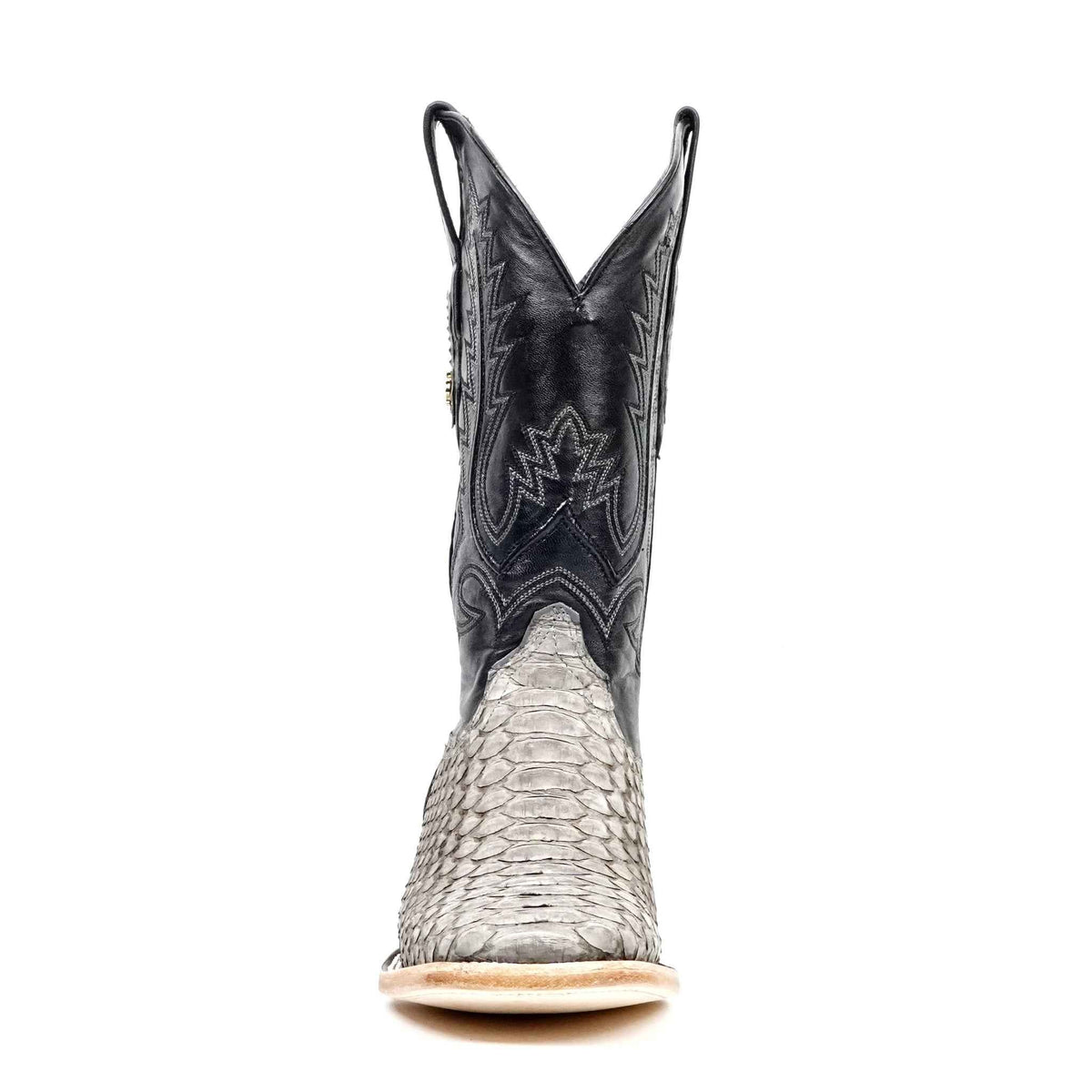 Tanner Python Boots - Matte Gray - Square Toe (PN30) - Gomez Western Wear