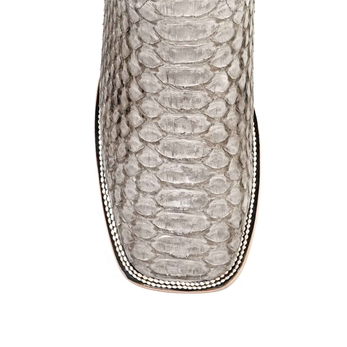 Tanner Python Boots - Matte Gray - Square Toe (PN30) - Gomez Western Wear