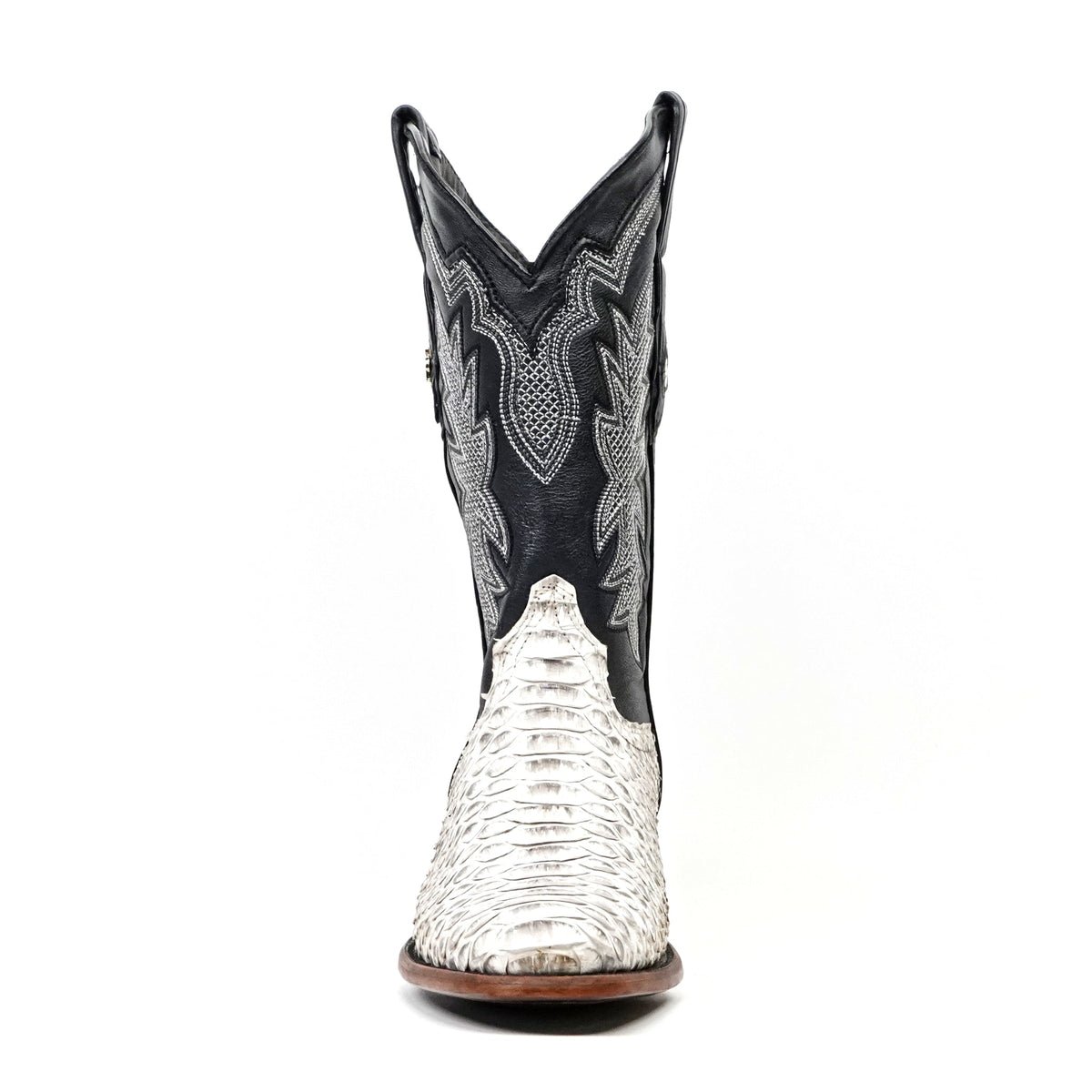 Tanner Python Boots - Natural - Roper Toe (PN240) - Gomez Western Wear