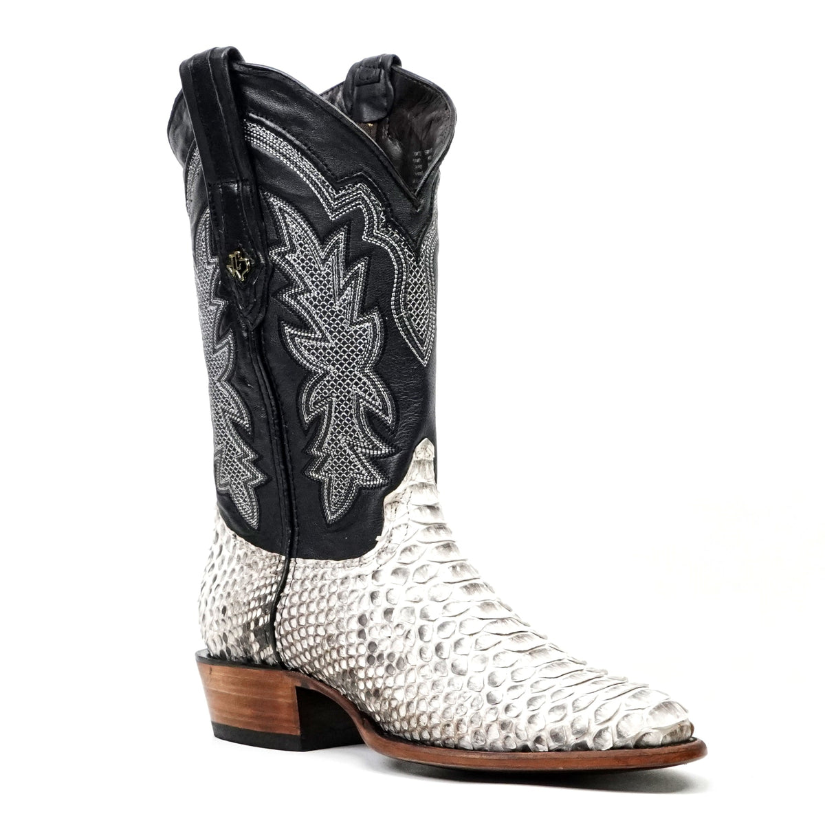 Tanner Python Boots - Natural - Roper Toe (PN240) - Gomez Western Wear