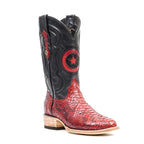 Tanner Python Boots - Red - Rodeo Toe (PT10) - Gomez Western Wear