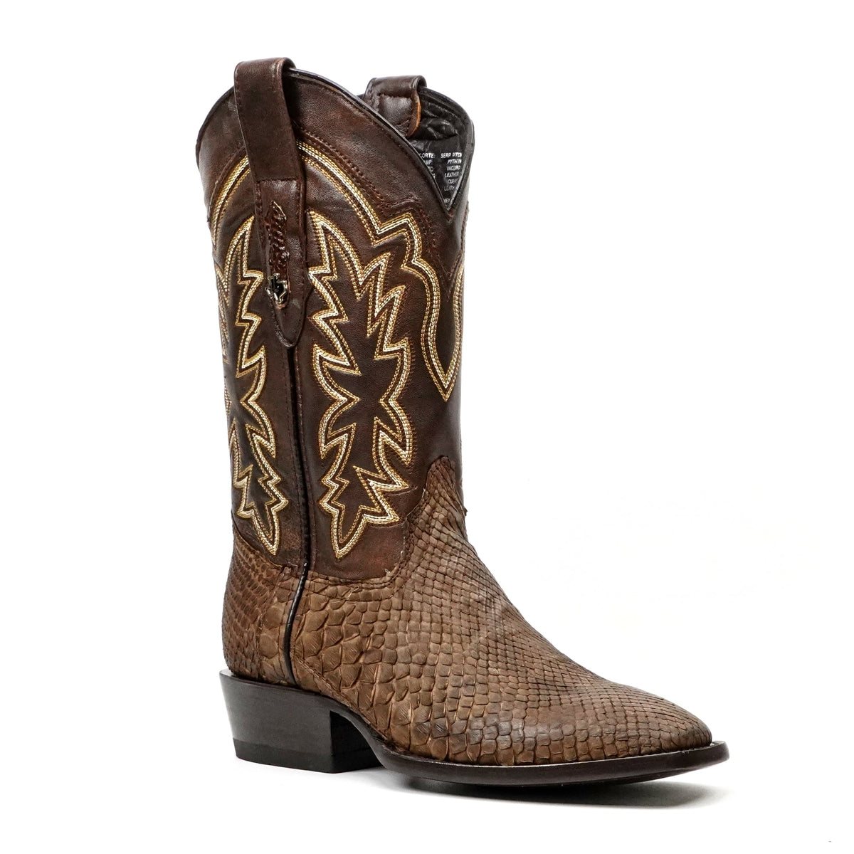 Tanner Python Boots - Tamarind - Cutter Toe (PN26) - Gomez Western Wear