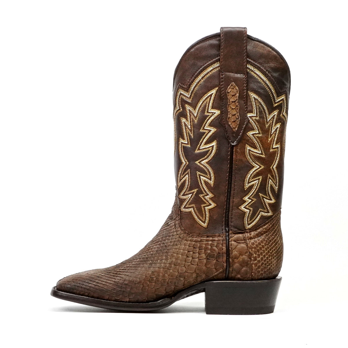 Tanner Python Boots - Tamarind - Cutter Toe (PN26) - Gomez Western Wear
