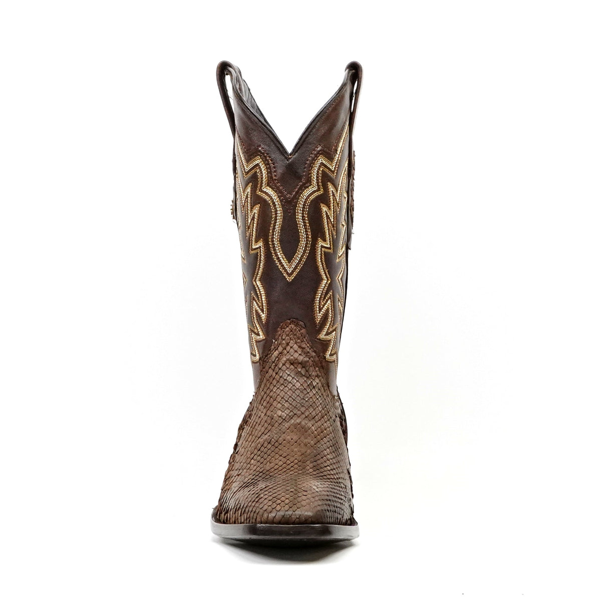Tanner Python Boots - Tamarind - Cutter Toe (PN26) - Gomez Western Wear