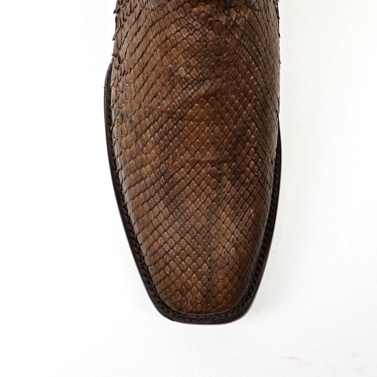 Tanner Python Boots - Tamarind - Cutter Toe (PN26) - Gomez Western Wear